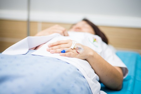 Blurred of a woman patient in hospital.の写真素材