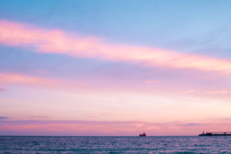 pink sunset.の写真素材