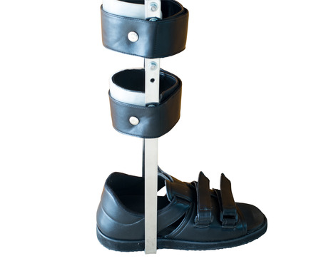 Lower leg prostheses, isolated on white.