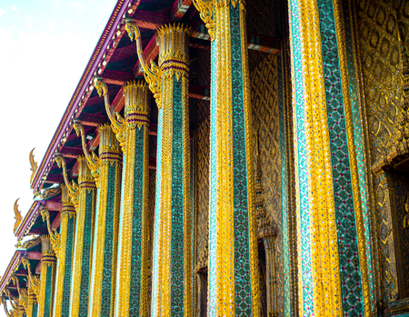 Wat Pra Kaew Royal Palace in Bangkok, Thailandのeditorial素材