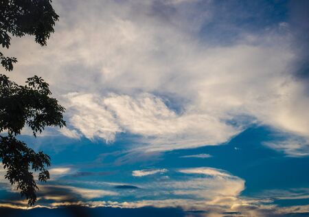 Beautiful nature background. Colorful sunset. Dramatic sky.の写真素材