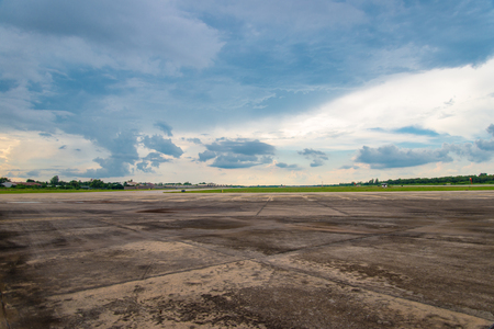 landscape against the sky fallの写真素材