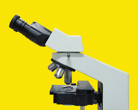 microscope on isolate backgroundの写真素材