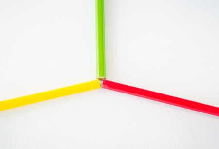 Colour pencils isolated on white background
