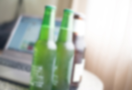 blur of beerの写真素材