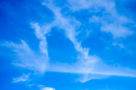 blue sky with clouds closeup