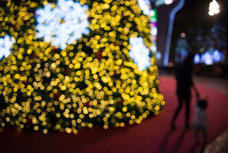 abstract background  bokeh circles for Christmas backgroundの写真素材