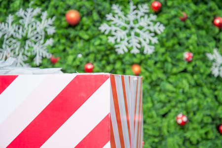 Christmas decoration on abstract backgroundの写真素材