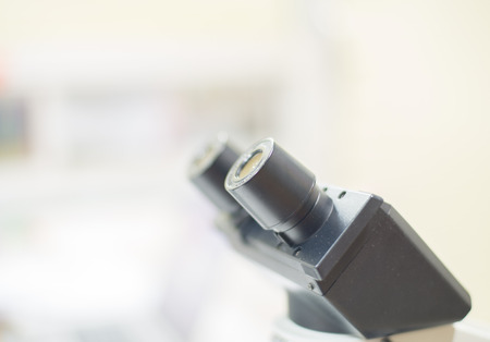 microscope at the blood laboratory soft focus.の写真素材