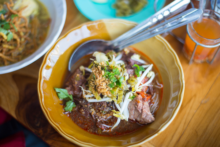 Fermented Rice Flour Noodles /kanomjeen.の写真素材
