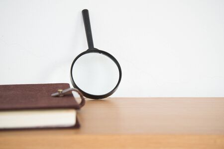 Magnifying Glass in reading concept.の写真素材