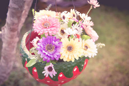 Bunch of flowers in pink filter tone.の写真素材