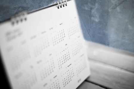 blurred calendar in black tone.の写真素材