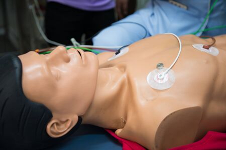 CPR on training in hospital.の写真素材