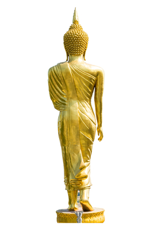 buddha statue on white background.の写真素材