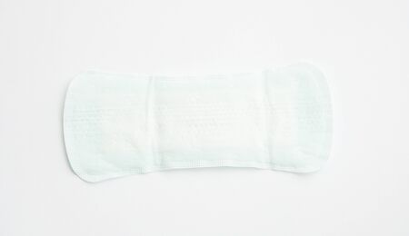 Woman hygiene protection isolated on whiteの写真素材