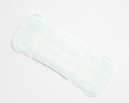 Woman hygiene protection isolated on whiteの写真素材