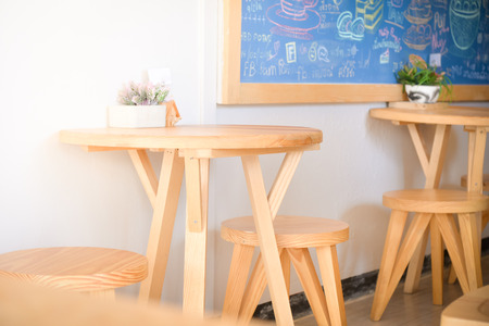 wood chairsの写真素材