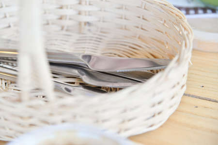 fork and spoonの写真素材