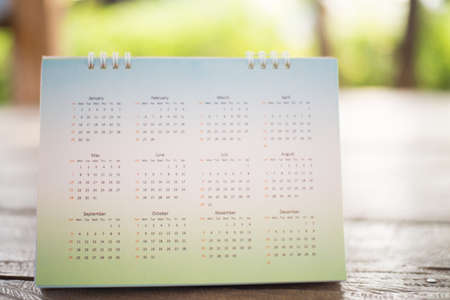 Blurred calendar pageの写真素材