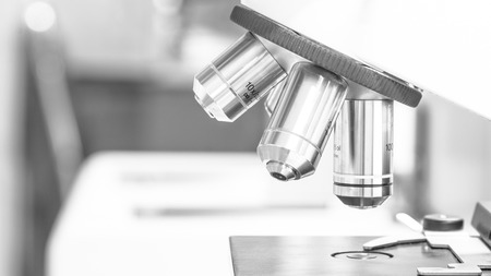 Laboratory Microscope. Scientific research background in laboratory.