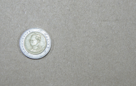 A king side of the Thai 10 Baht coin