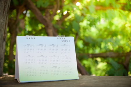 Blurred calendar page 2017の写真素材