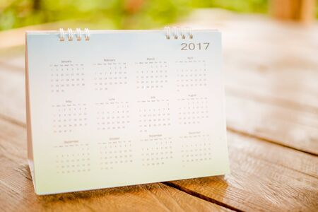 Blurred calendar page