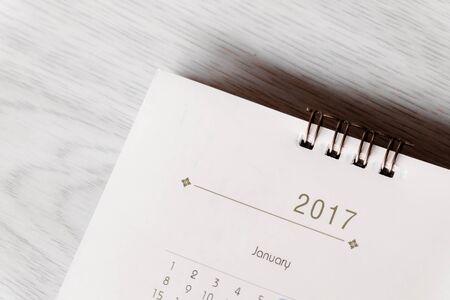 Blurred calendar page