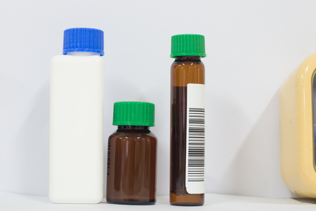 Bottle reagent Medical equipment.の写真素材