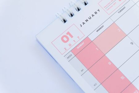 calendar page New year 2017 concept.の写真素材