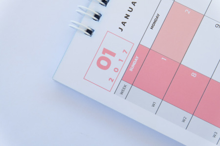 calendar page New year 2017 concept.の写真素材
