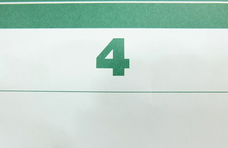 Close up number on calendar pageの写真素材