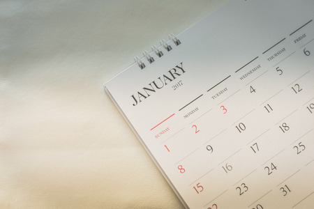 Blurred calendar pageの写真素材