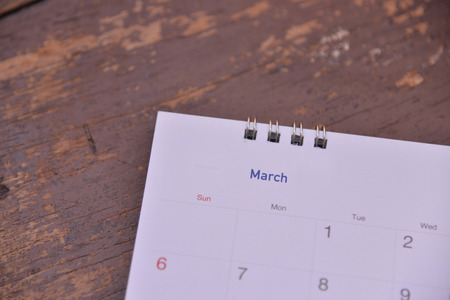 Blurred calendar pageの写真素材