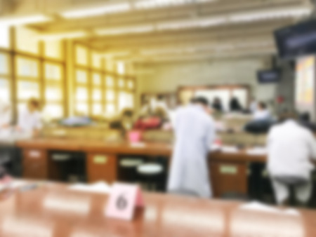 Blurred scientis student learning in classroomの写真素材