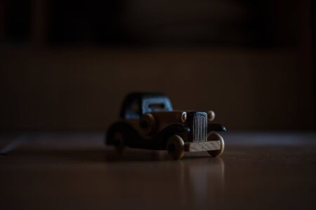 Wooden toys carの写真素材