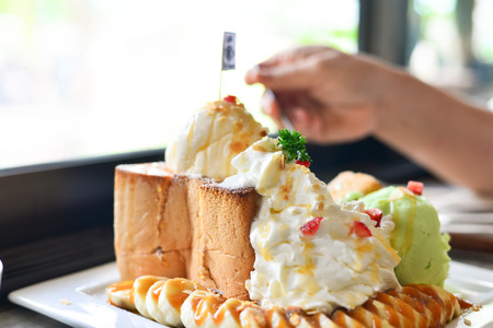 Cake in coffee shopの写真素材