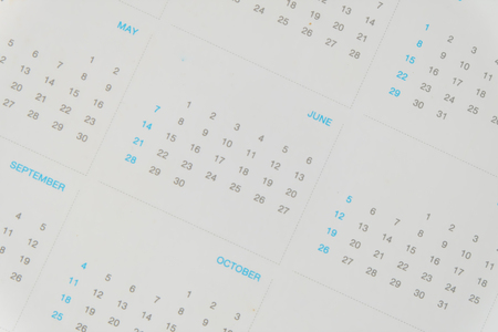 White calendar in planning concept.
