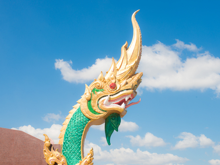 Naga on blue sky background.の写真素材