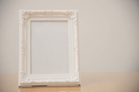 blank picture frame for photographs in smooth tone.の写真素材