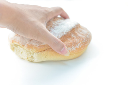 Fresh fragrant bread on the table.の写真素材
