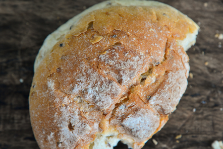 Bread on wood texture