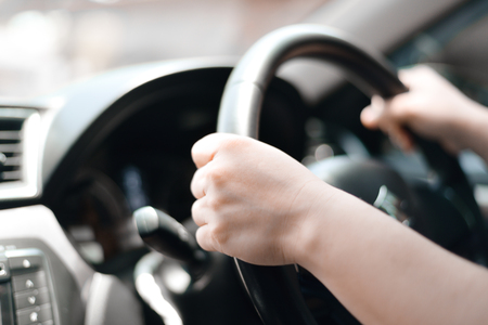 Women Driver in car