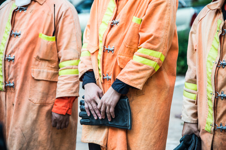 Firefighters trainingの写真素材