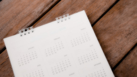 Blurred calendar in white tone.の写真素材