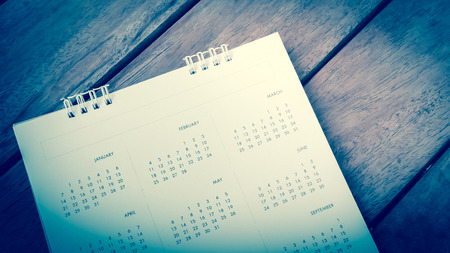 Blurred calendar in white tone.の写真素材
