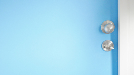 blue doorの写真素材