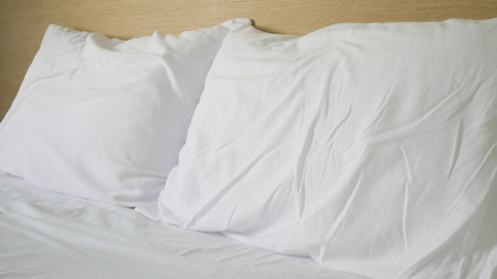 White bedの写真素材