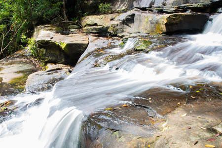 white waterfall in nature.の写真素材